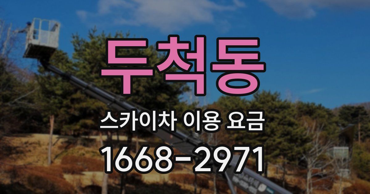 두척동 스카이차 이용 요금