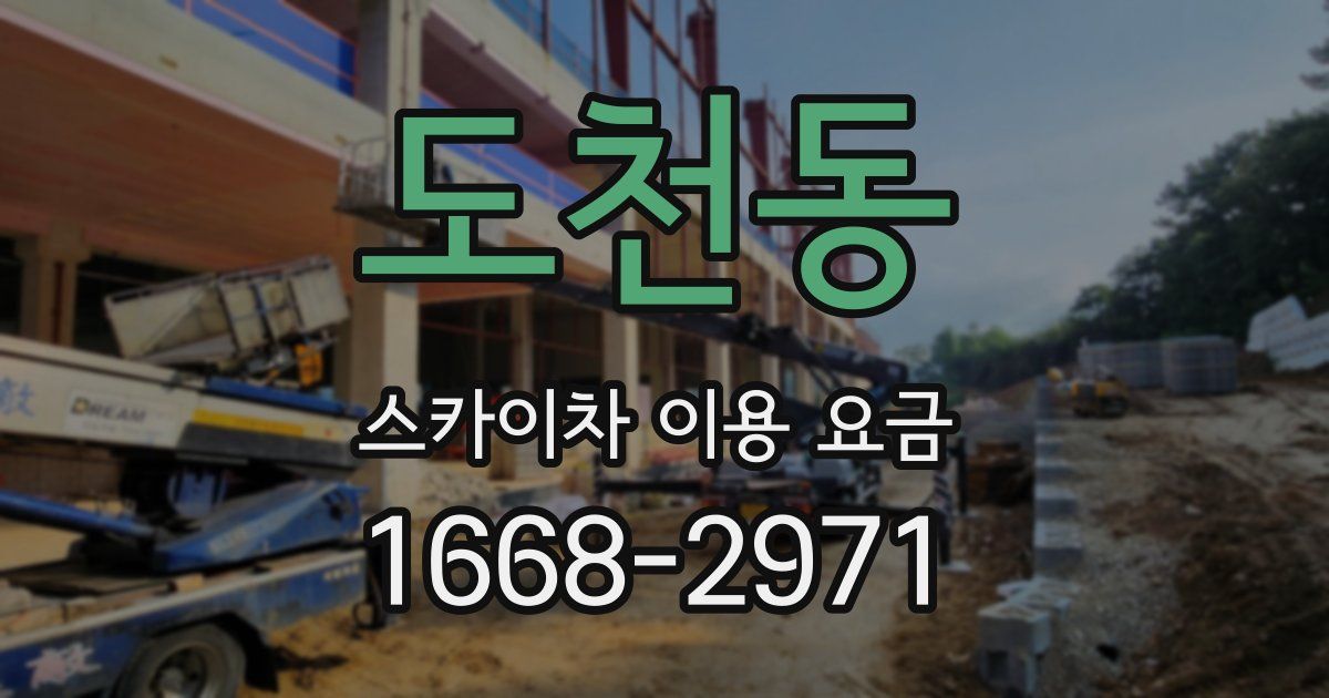 도천동 스카이차 이용 요금