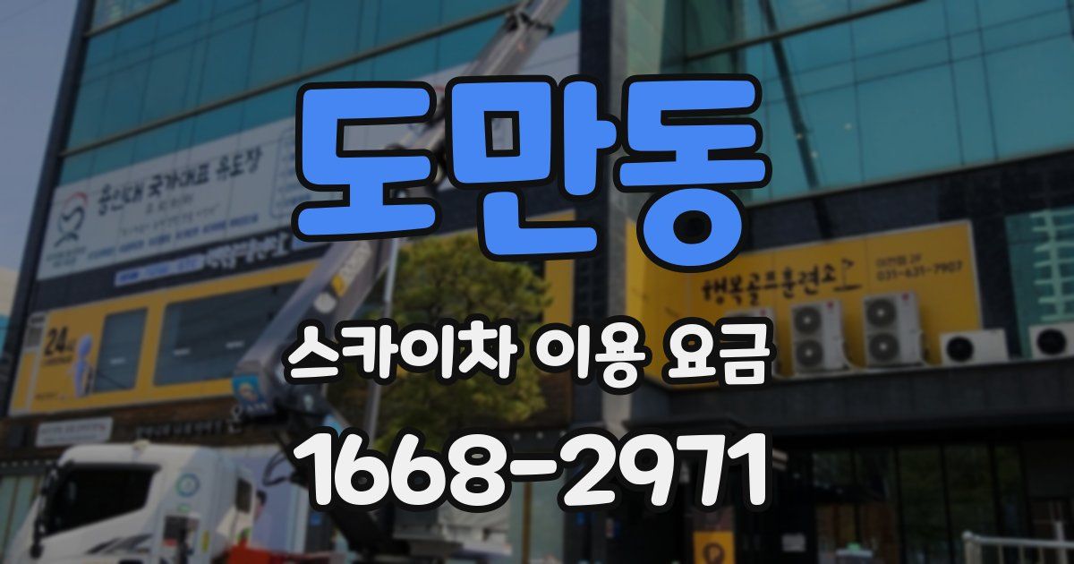 도만동 스카이차 이용 요금