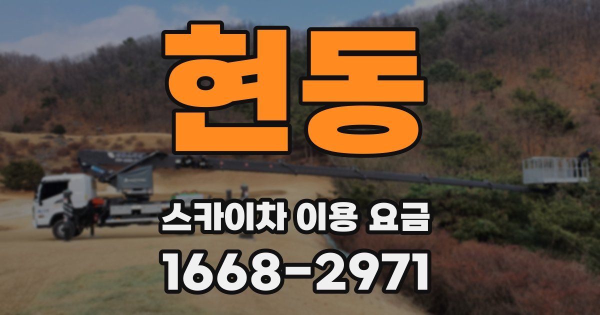 현동 스카이차 이용 요금