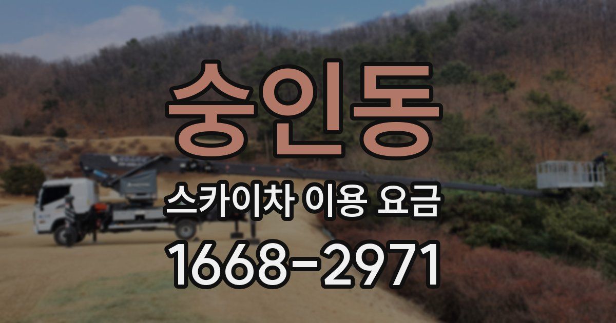 숭인동 스카이차 이용 요금