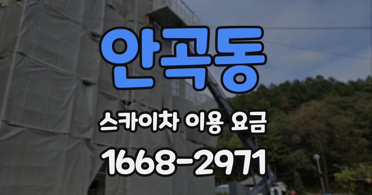 안곡동 스카이차 이용 요금