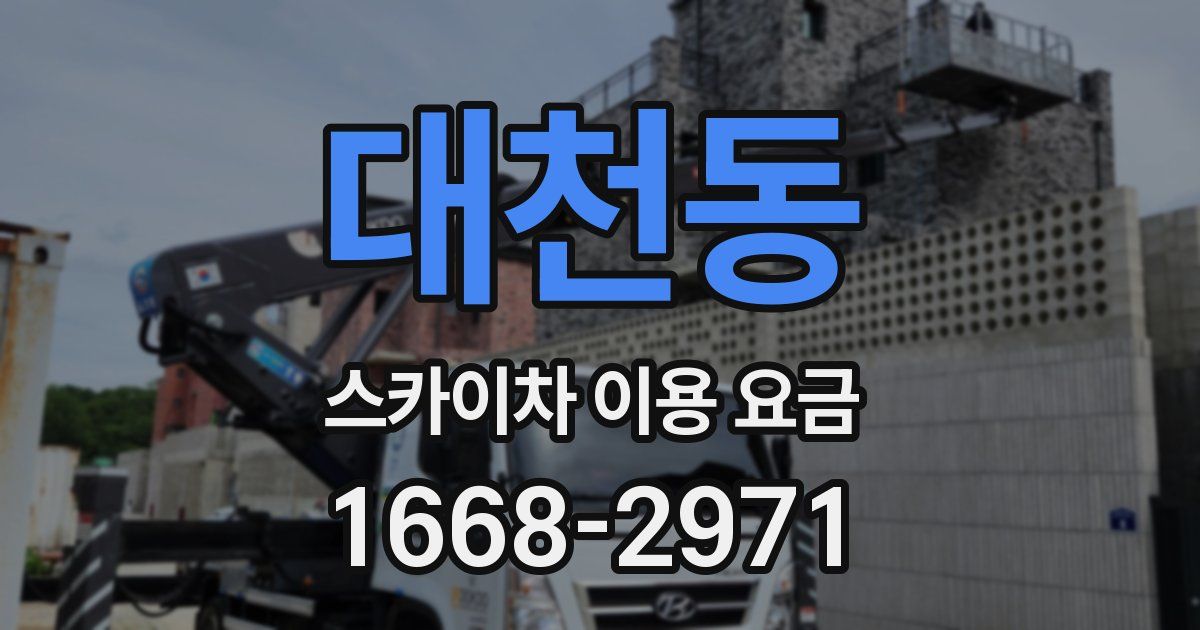 대천동 스카이차 이용 요금