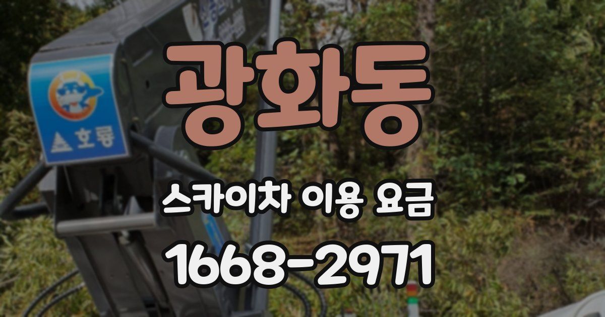 광화동 스카이차 이용 요금
