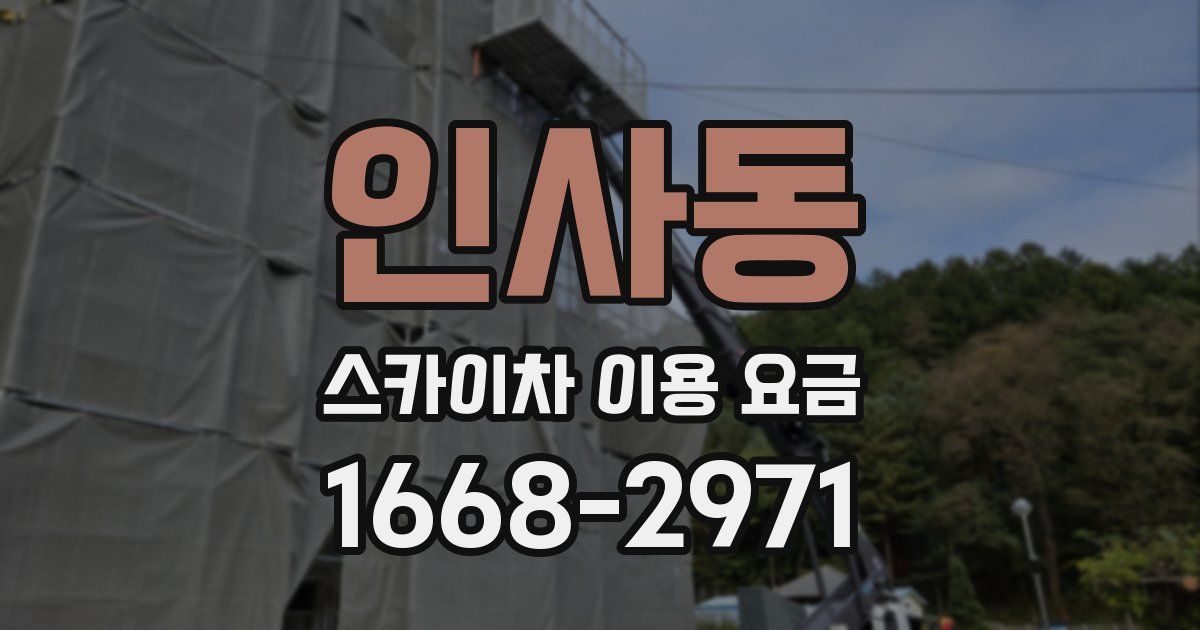인사동 스카이차 이용 요금