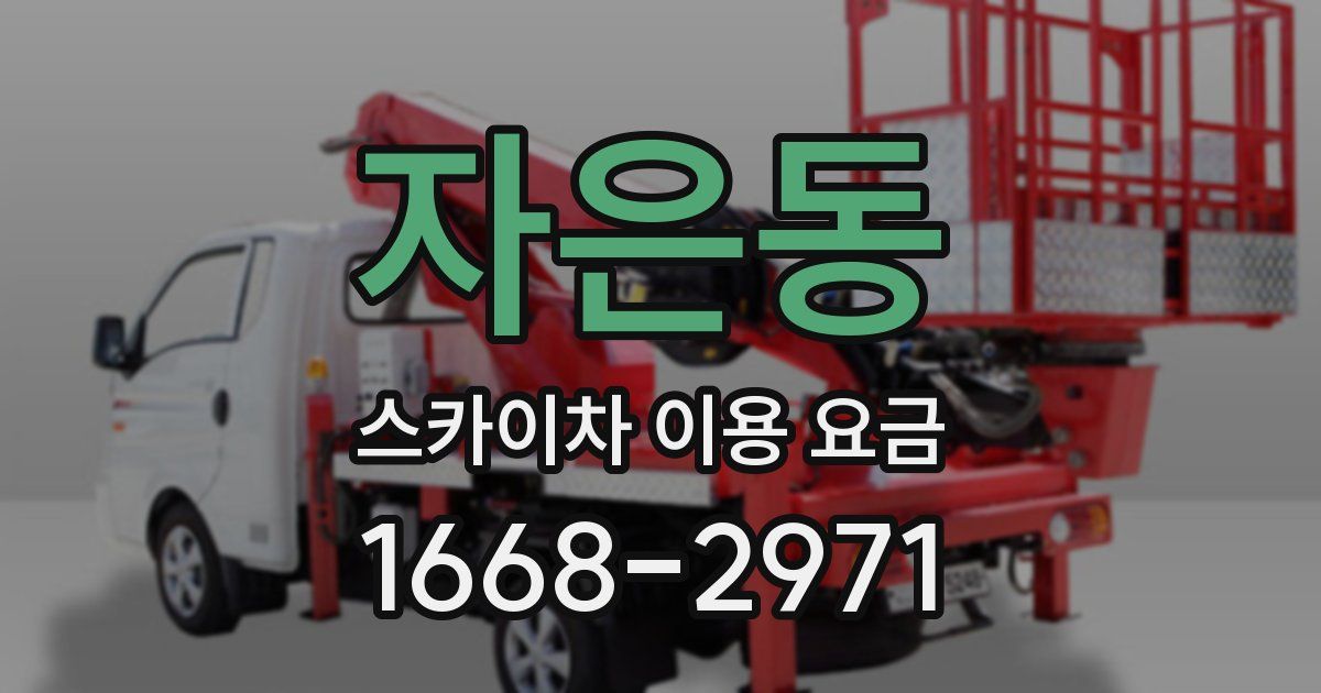 자은동 스카이차 이용 요금