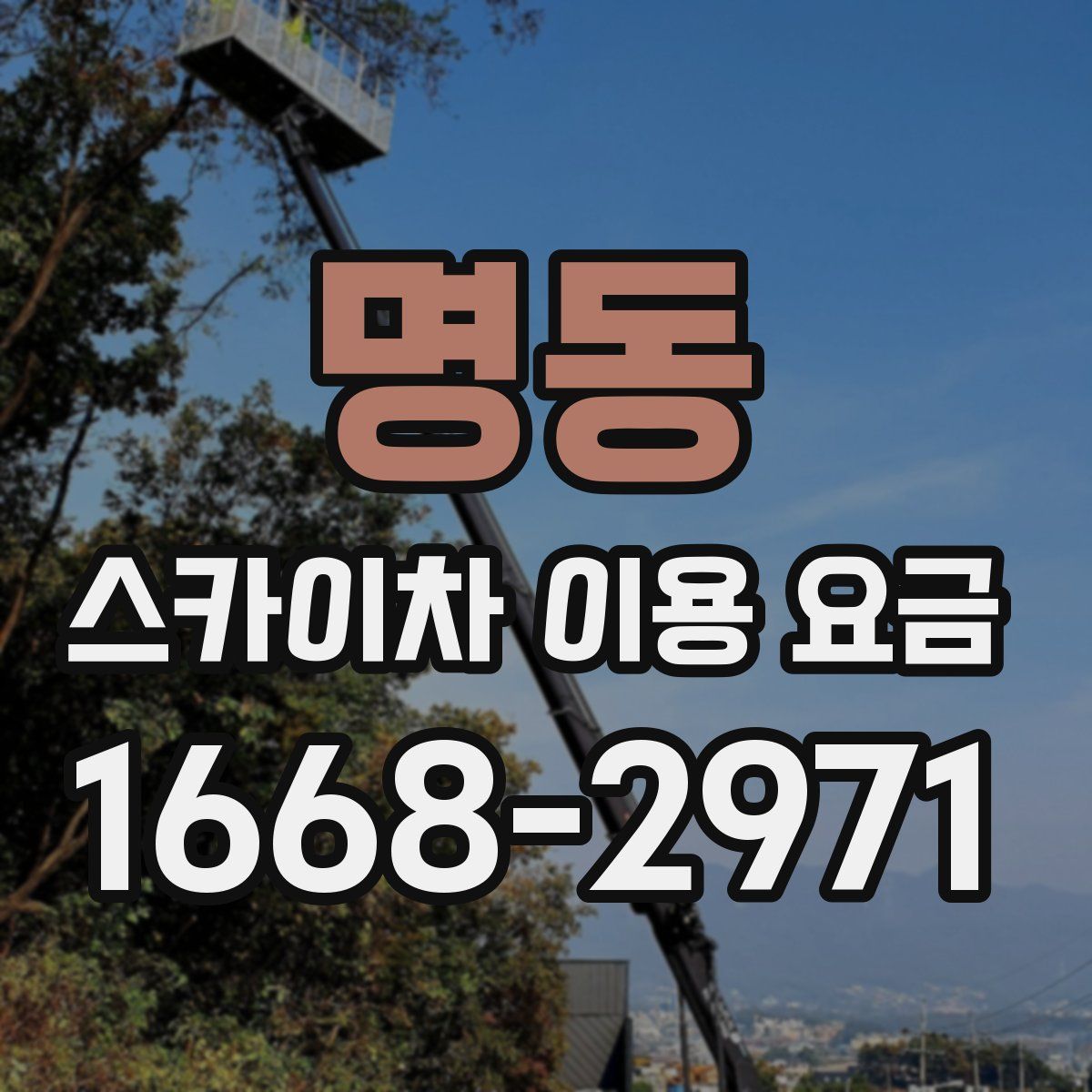 명동 스카이차 이용 요금