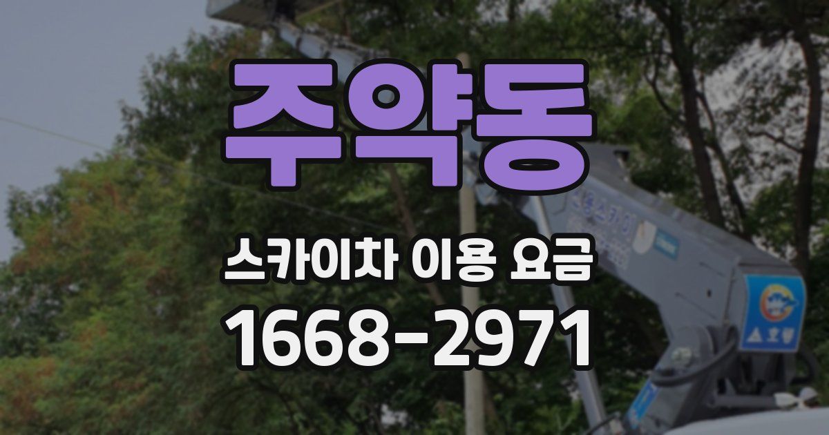주약동 스카이차 이용 요금