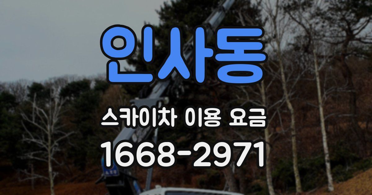 인사동 스카이차 이용 요금