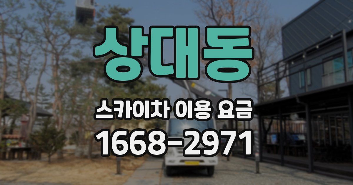 상대동 스카이차 이용 요금