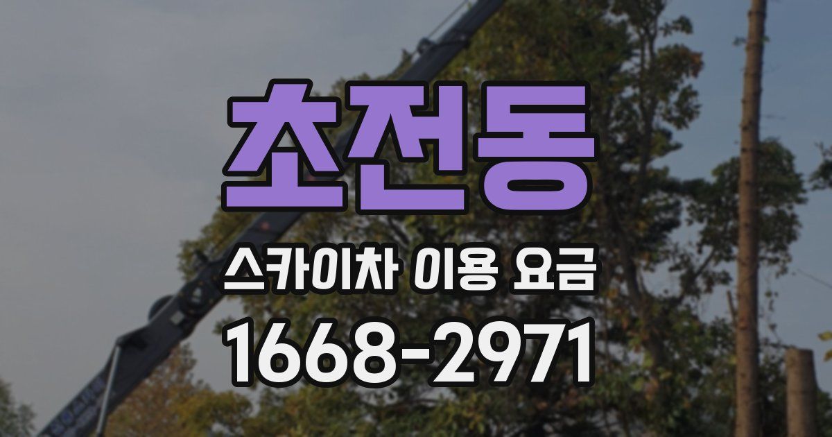 초전동 스카이차 이용 요금