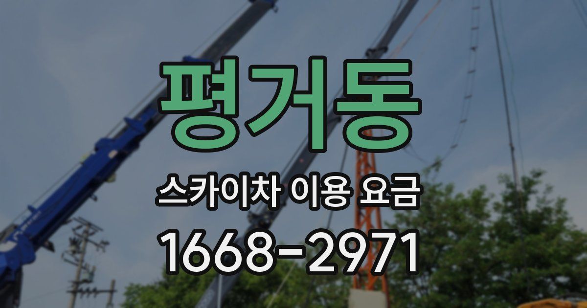 평거동 스카이차 이용 요금