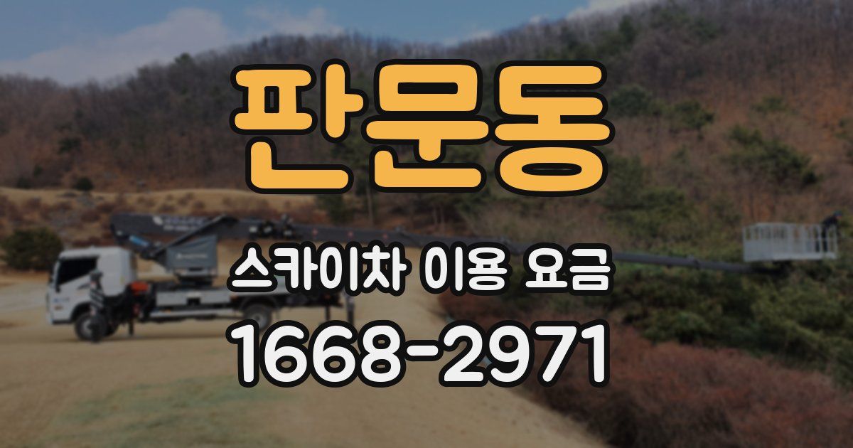 판문동 스카이차 이용 요금