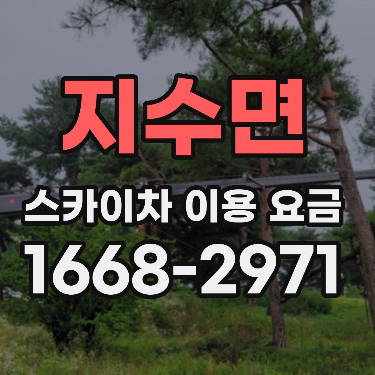 지수면 스카이차 이용 요금