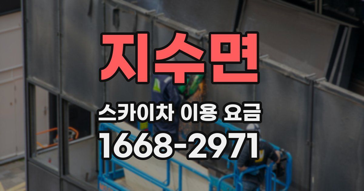 지수면 스카이차 이용 요금