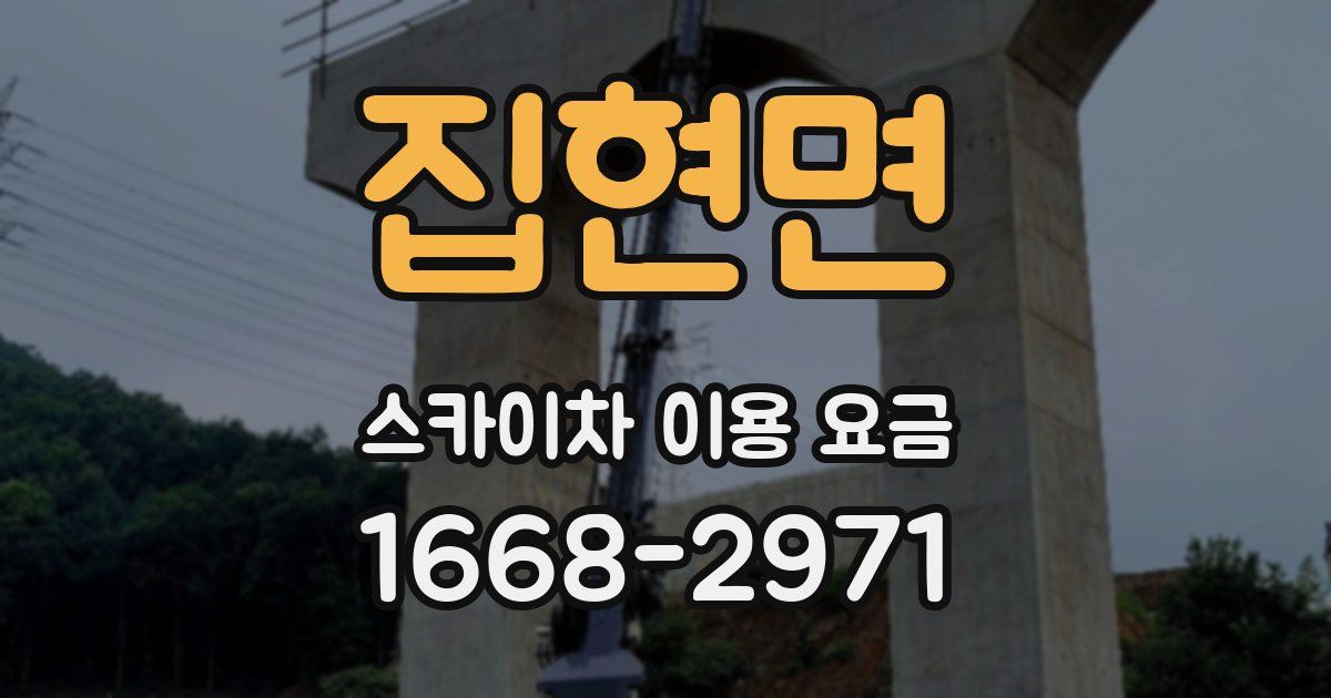 집현면 스카이차 이용 요금