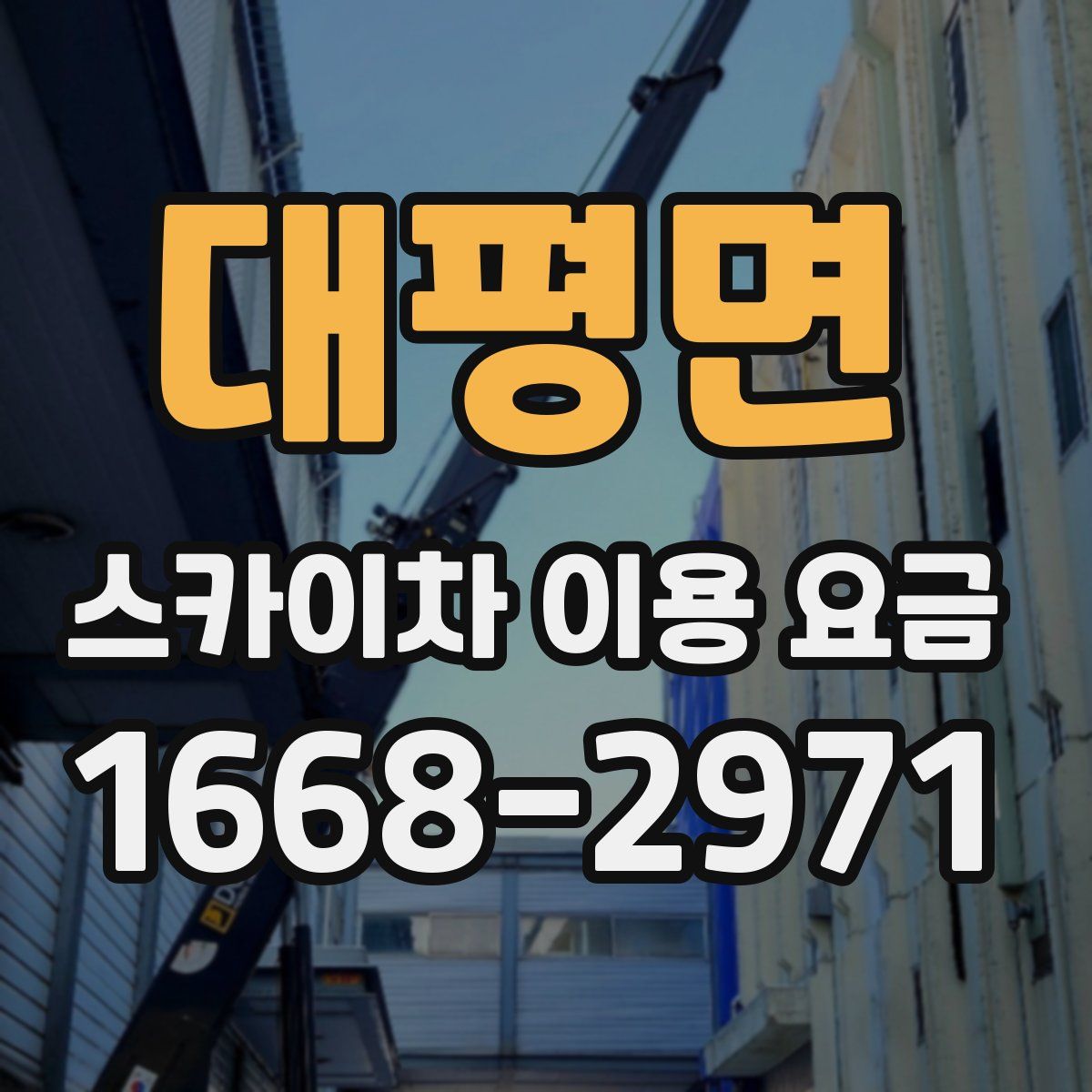 대평면 스카이차 이용 요금