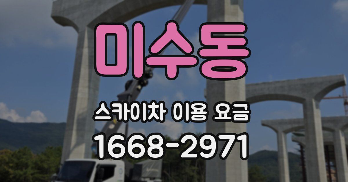 미수동 스카이차 이용 요금