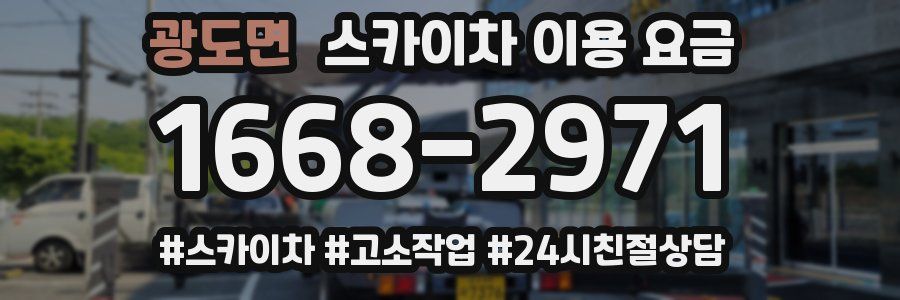 광도면 스카이차 이용 요금