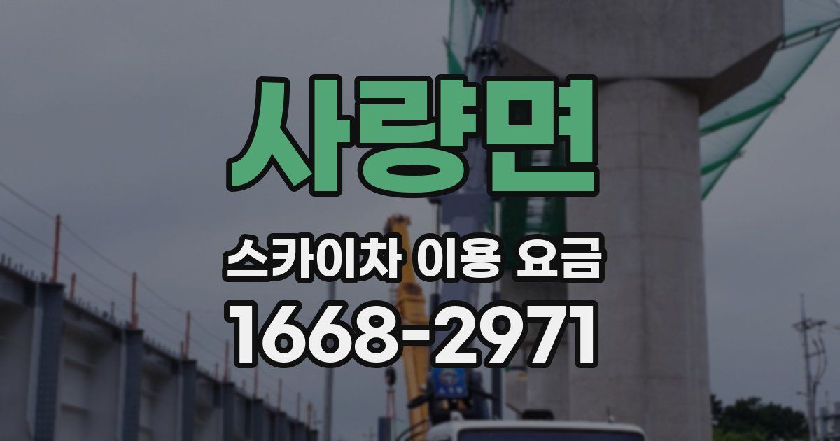 사량면 스카이차 이용 요금