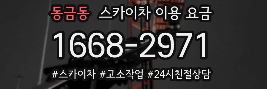 동금동 스카이차 이용 요금
