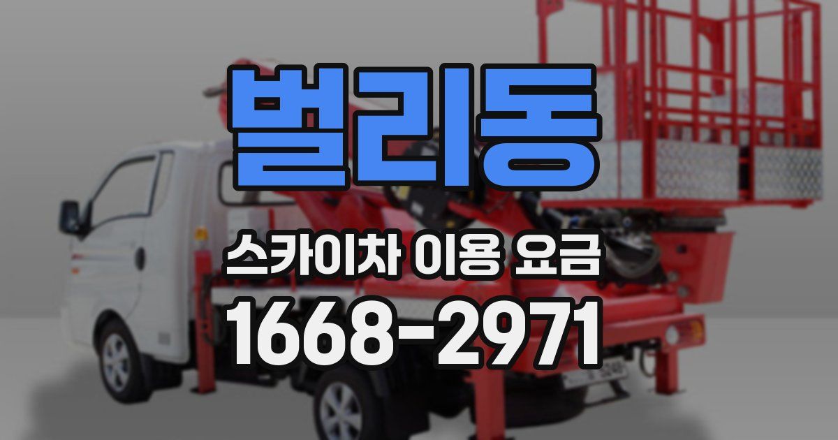 벌리동 스카이차 이용 요금