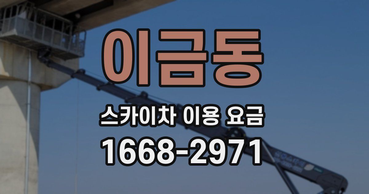 이금동 스카이차 이용 요금