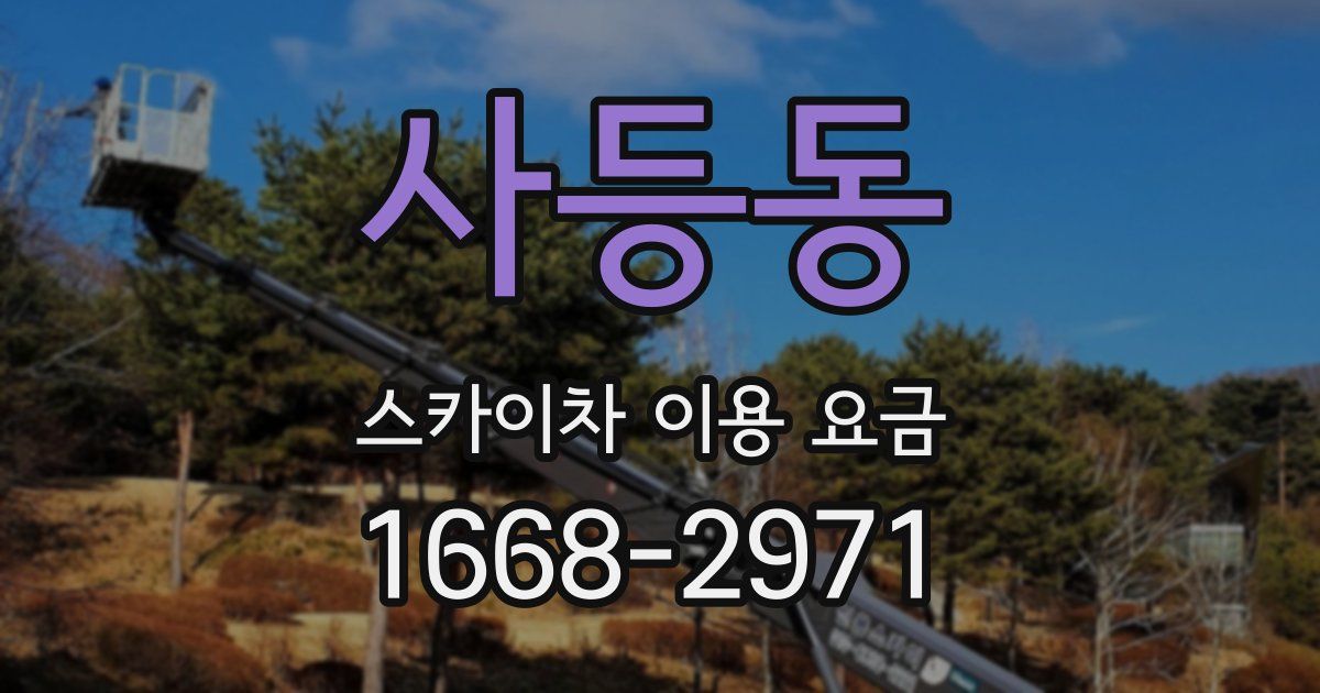 사등동 스카이차 이용 요금