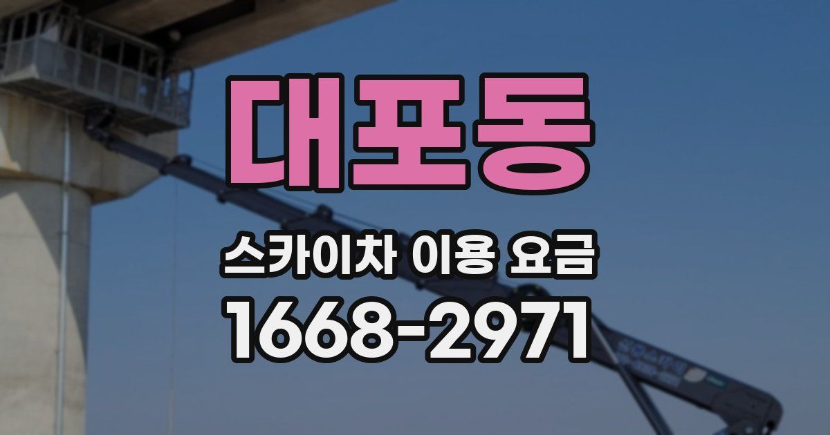 대포동 스카이차 이용 요금