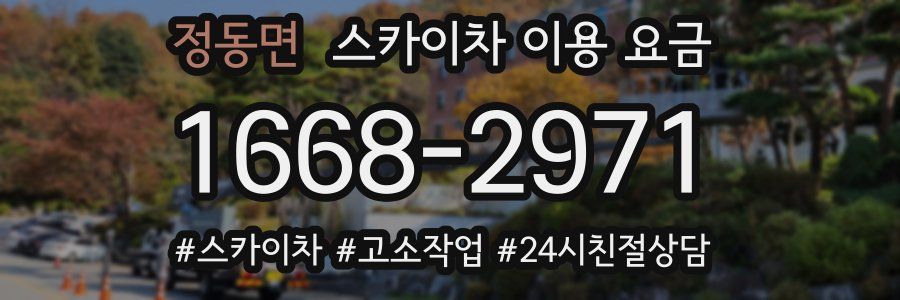 정동면 스카이차 이용 요금