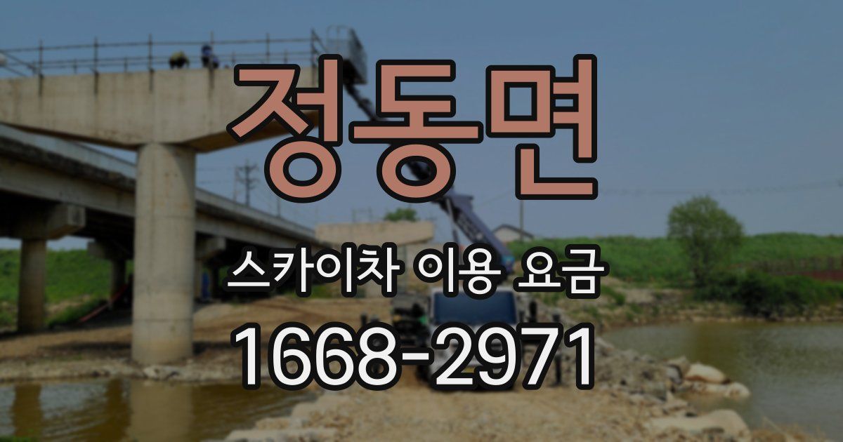 정동면 스카이차 이용 요금