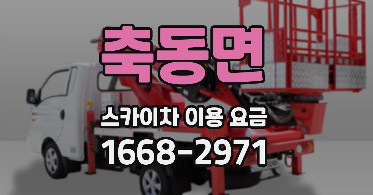축동면 스카이차 이용 요금