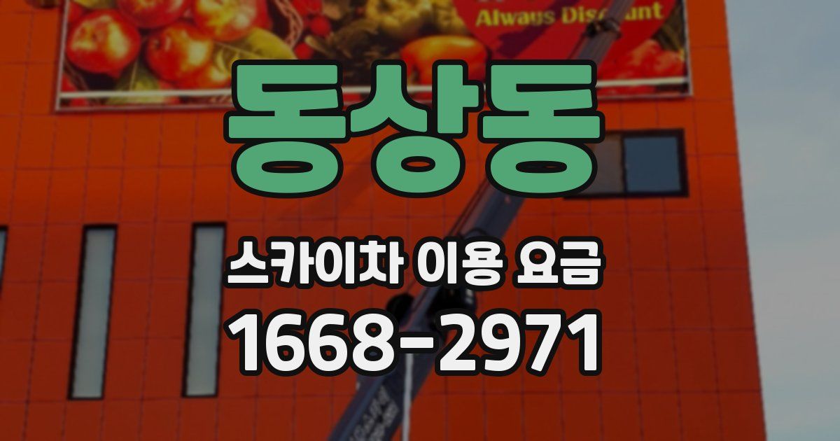 동상동 스카이차 이용 요금