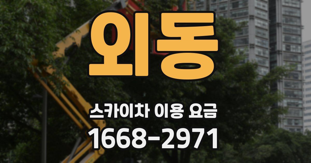 외동 스카이차 이용 요금