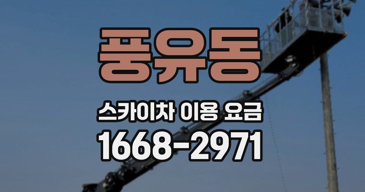 풍유동 스카이차 이용 요금