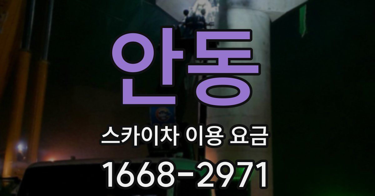 안동 스카이차 이용 요금
