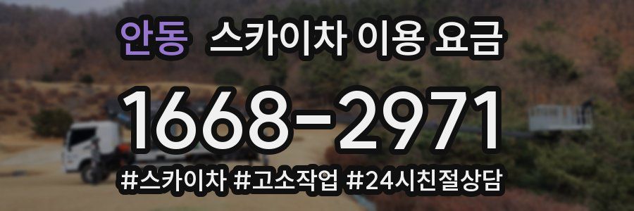 안동 스카이차 이용 요금