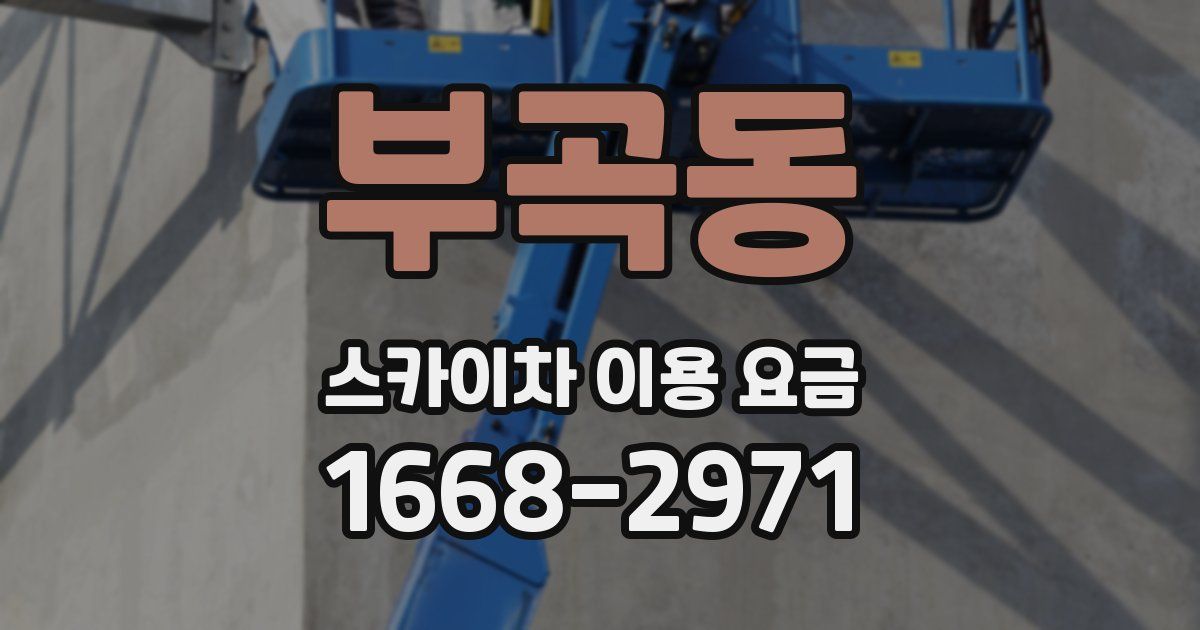 부곡동 스카이차 이용 요금