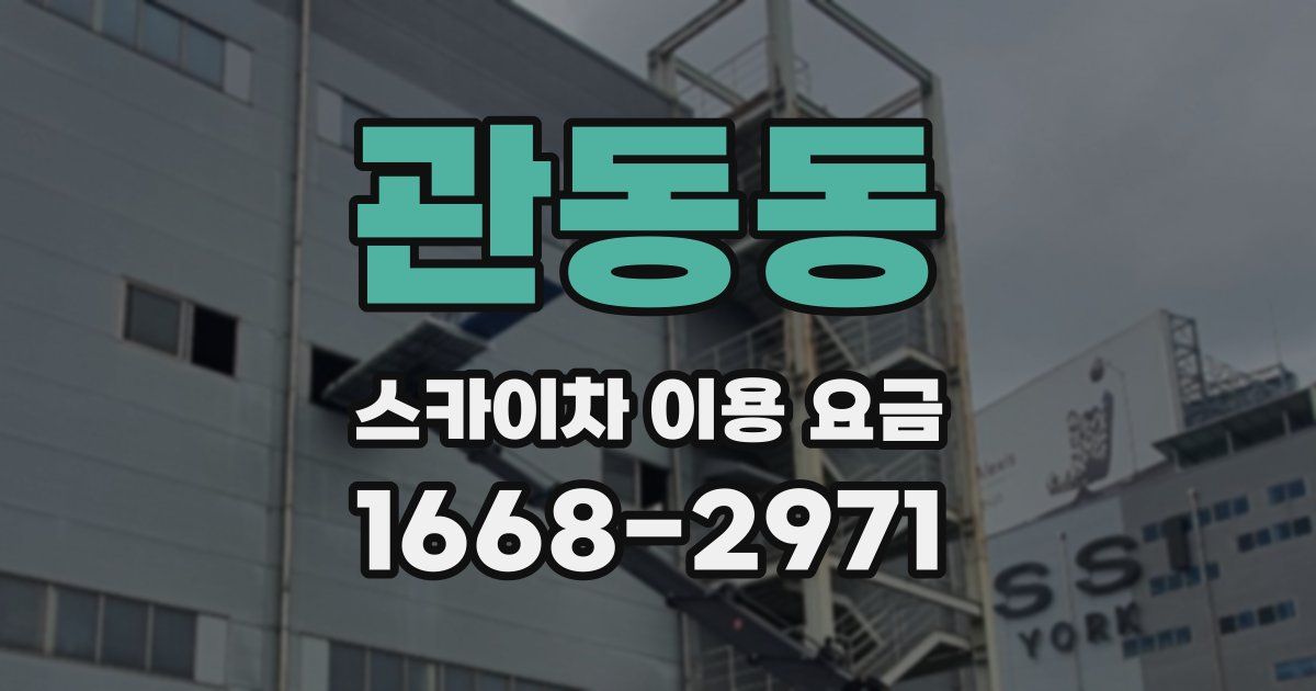 관동동 스카이차 이용 요금