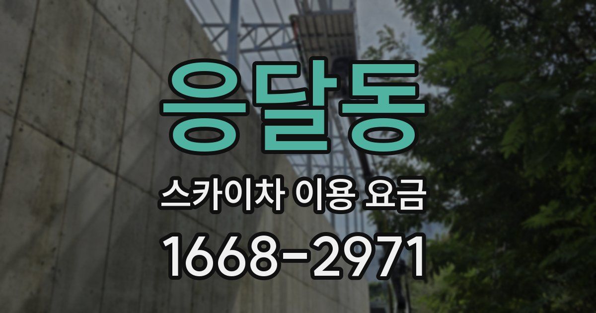 응달동 스카이차 이용 요금