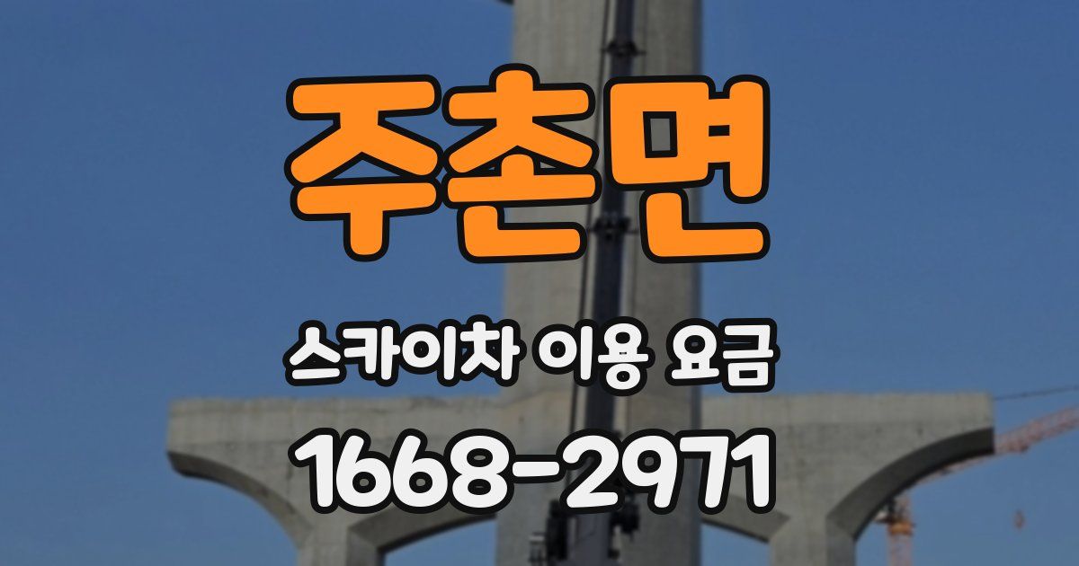 주촌면 스카이차 이용 요금