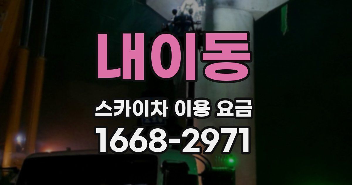 내이동 스카이차 이용 요금