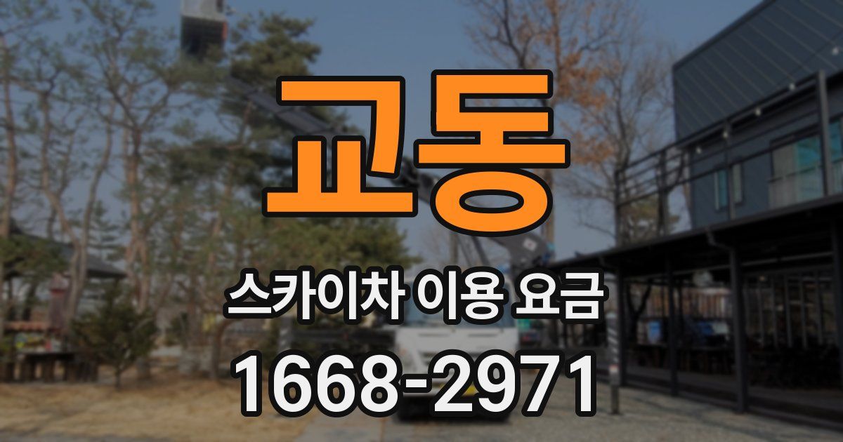 교동 스카이차 이용 요금