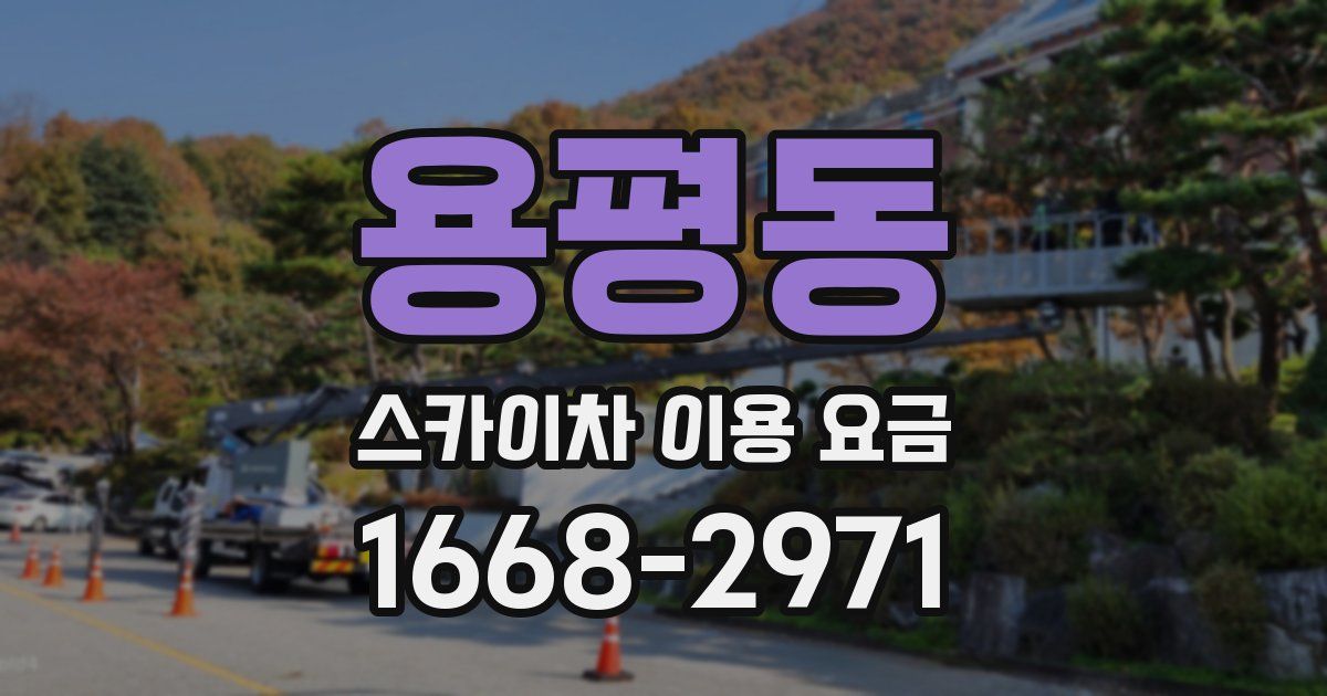 용평동 스카이차 이용 요금