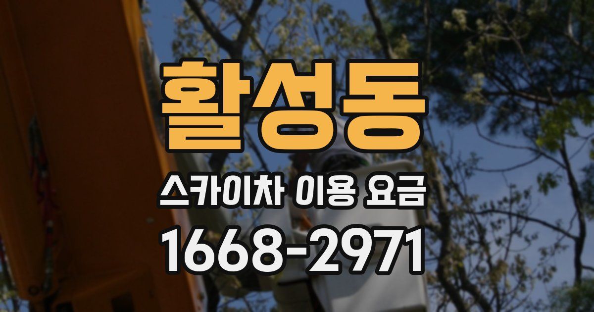 활성동 스카이차 이용 요금