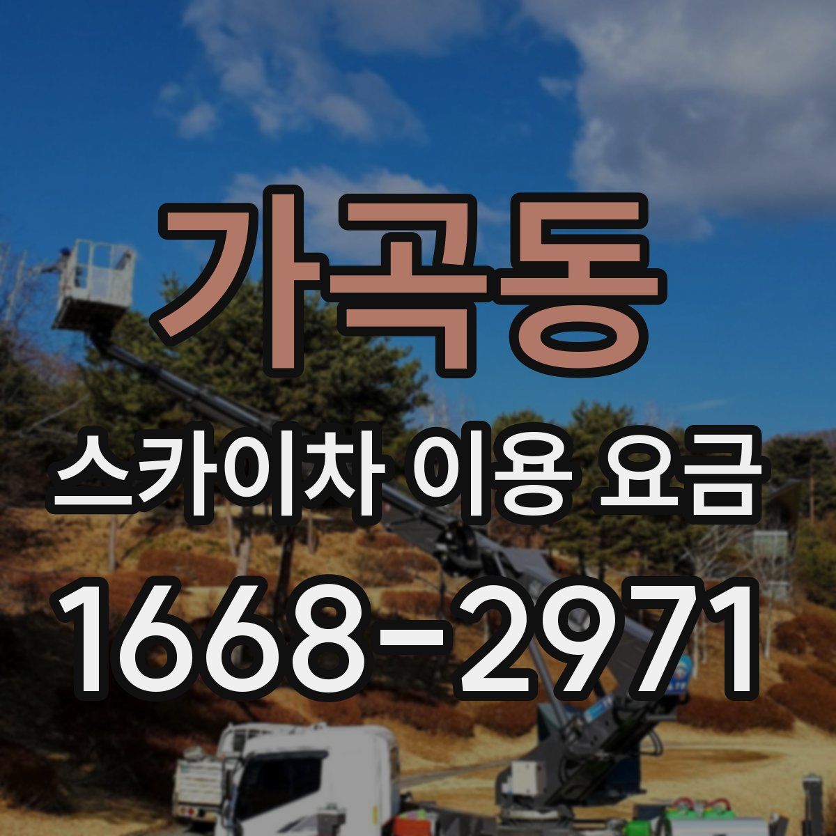 가곡동 스카이차 이용 요금