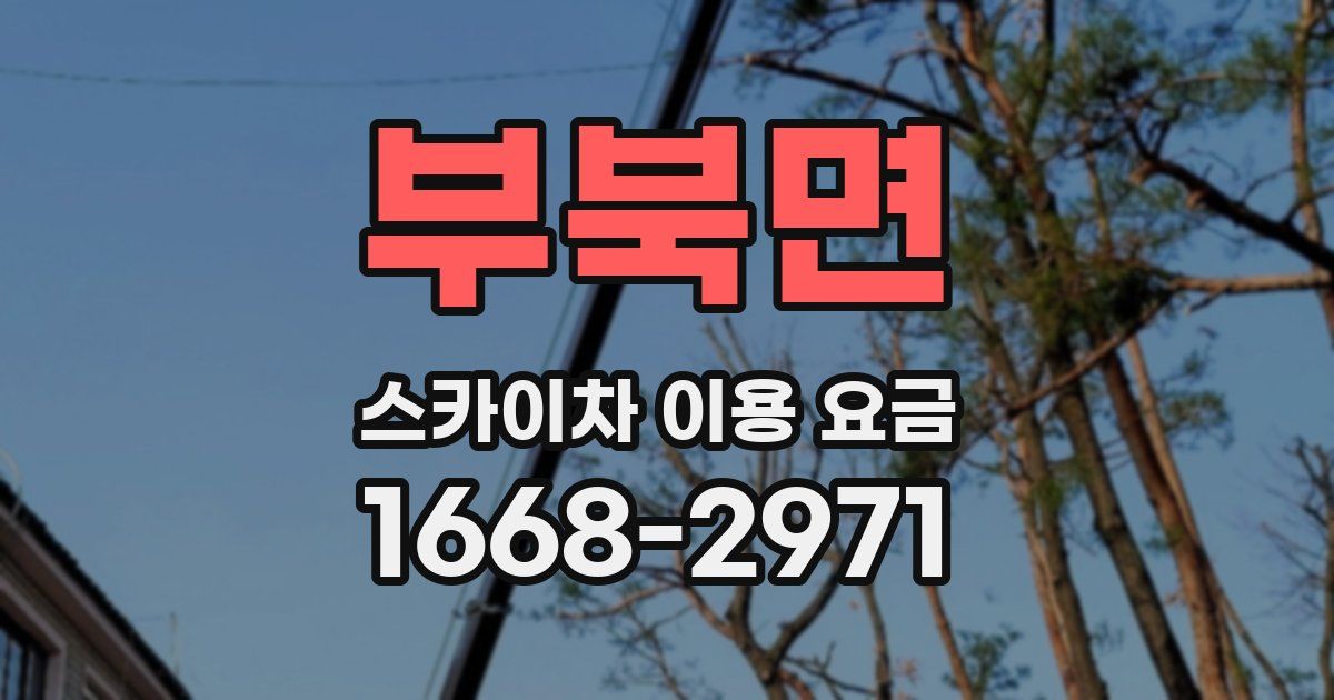 부북면 스카이차 이용 요금
