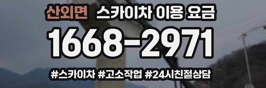 산외면 스카이차 이용 요금
