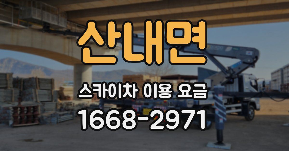 산내면 스카이차 이용 요금