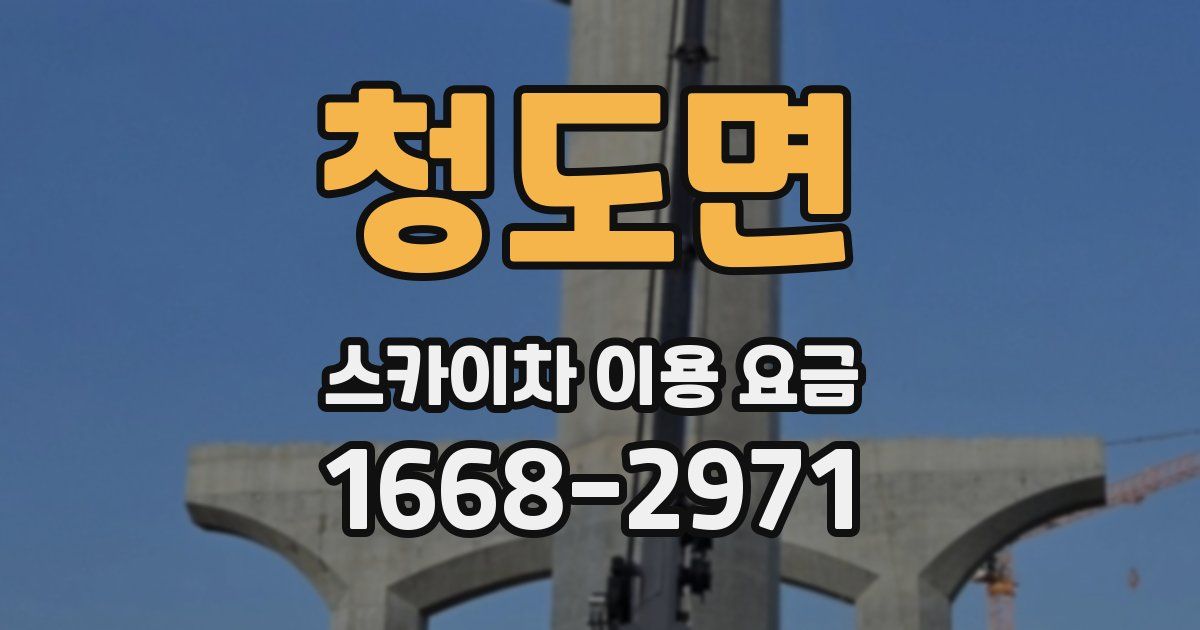 청도면 스카이차 이용 요금